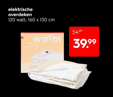 Aanbieding: elektrische overdeken