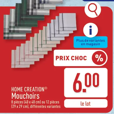Offre: Mouchoirs