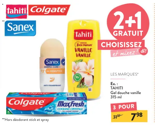 Offre: Gel douche vanille