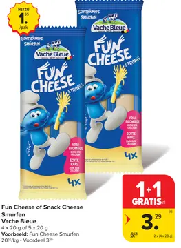 Aanbieding: Fun Cheese of Snack Cheese Smurfen Vache Bleu