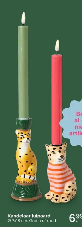 Aanbieding: Kandelaar luipaard