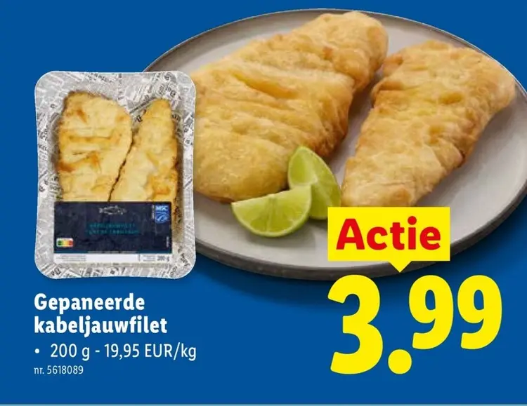 Promotie: Gepaneerde kabeljauwfilet