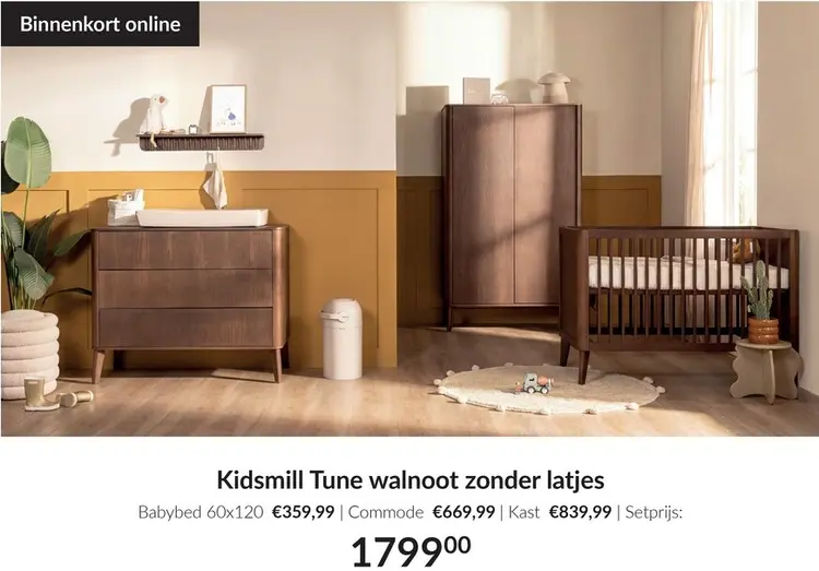 Aanbieding: Tune walnoot zonder latjes