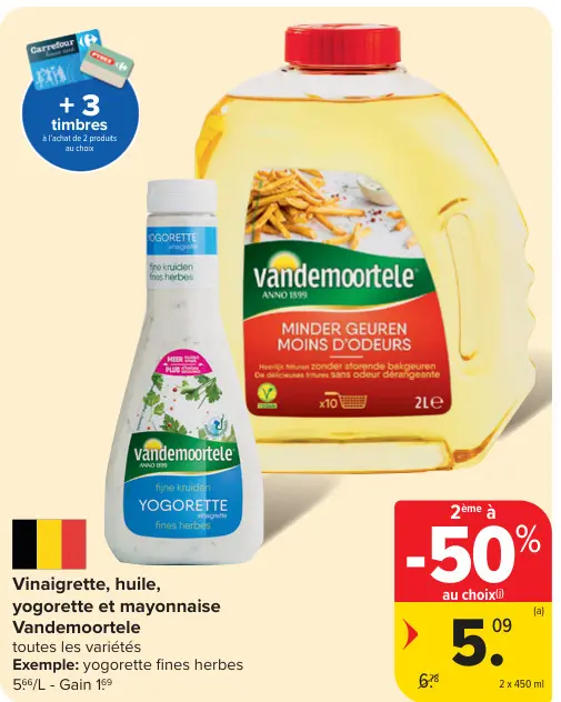 Offre: Vinaigrette, huile, yogorette et mayonnaise