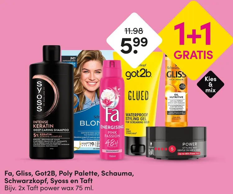 Aanbieding: Taft power wax
