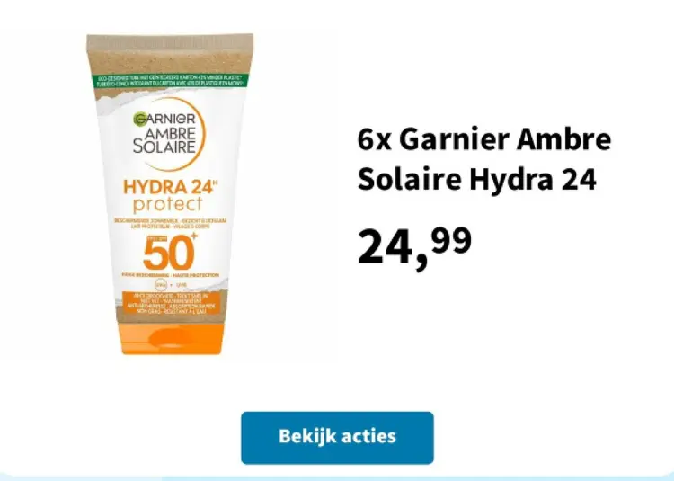 Promotie: Garnier Ambre Solaire Hydra 24