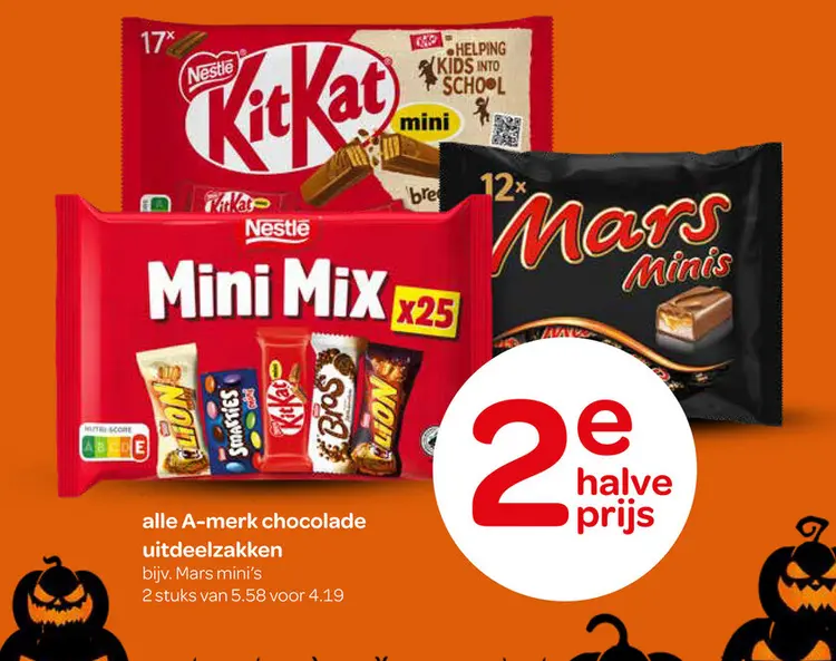 Aanbieding: A-merk chocolade uitdeelzakken