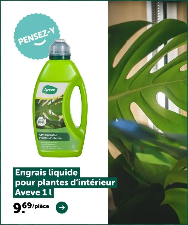 Offre: Engrais liquide pour plantes d'intérieur