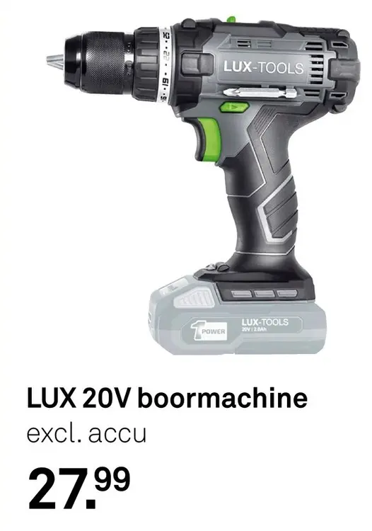 Aanbieding: LUX 20V boormachine