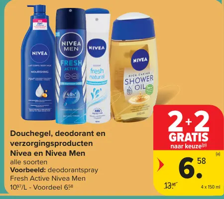 Promotie: Douchegel, deodorant en verzorgingsproducten