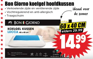 Aanbieding: Bon Giorno koelgel hoofdkussen