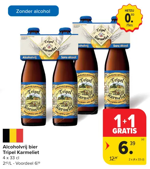 Promotie: Alcoholvrij bier Tripel Karmeliet