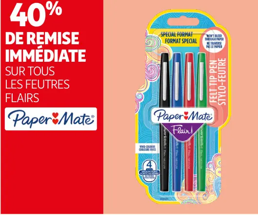Offre: Les feutres flairs Paper Mate