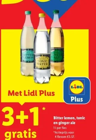Aanbieding: Bitter lemon, tonic en ginger ale