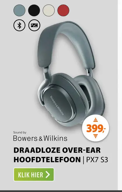 Aanbieding: Bowers & Wilkins Px7 S3 Blauw