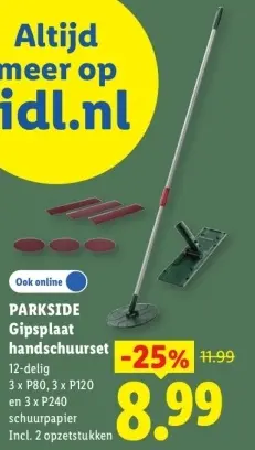 Aanbieding: Gipsplaat handschuurset