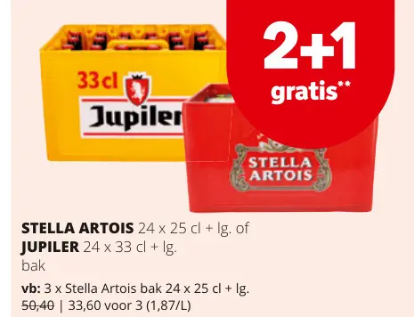 Promotie: STELLA ARTOIS of JUPILER