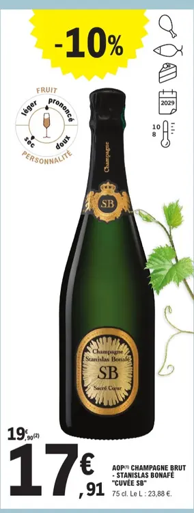 Promotie: Champagne brut - Stanislas Bonafé "cuvée sb"