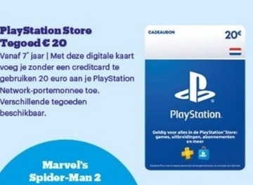 Aanbieding: 20 euro PlayStation Store tegoed - PSN Playstation Store Kaart (NL)