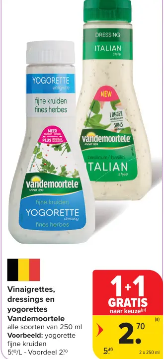 Promotie: Vinaigrettes, dressings en yogorettes