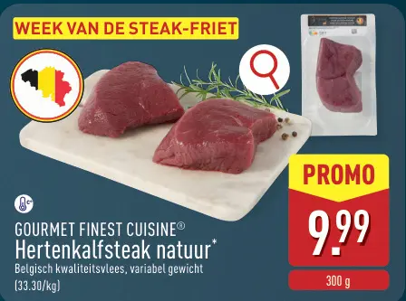 Promotie: Hertenkalfsteak natuur