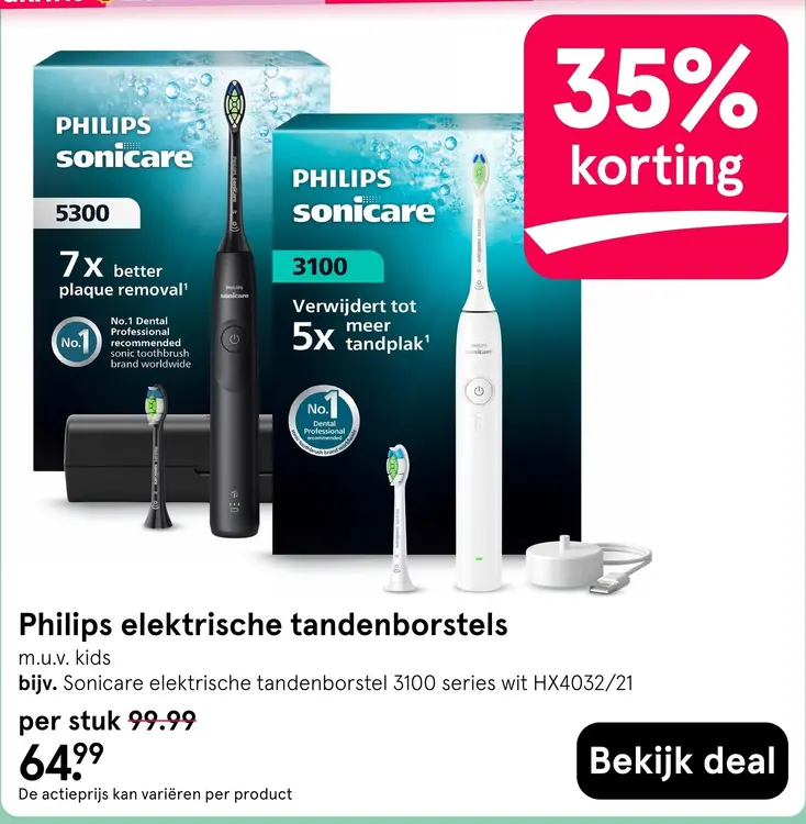 Aanbieding: Philips elektrische tandenborstels