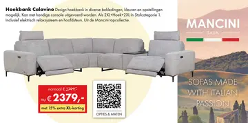 Aanbieding: Calavino hoekbank