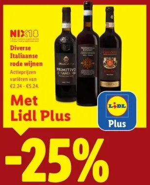 Aanbieding: Diverse Italiaanse rode wijnen
