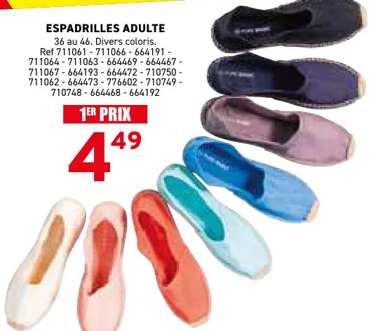 Offre: Espadrilles adulte