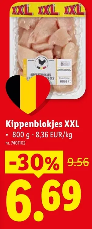 Promotie: Kippenblokjes XXL