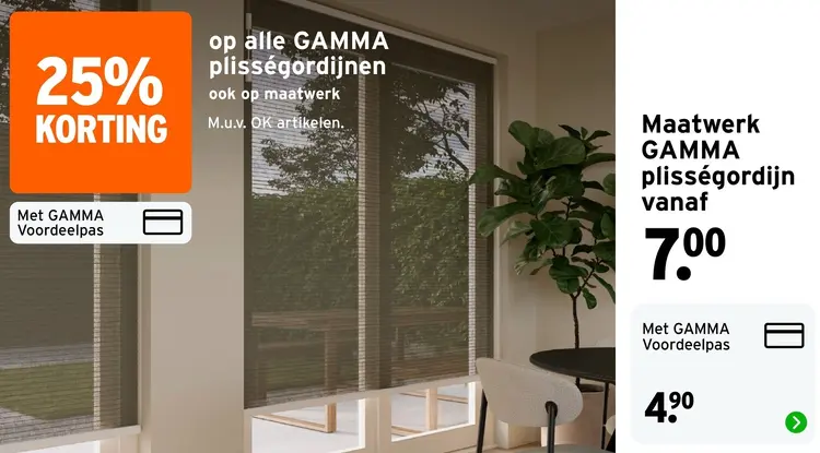 Aanbieding: Alle GAMMA plisségordijnen