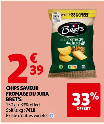 Offre: Chips saveur fromage du jura