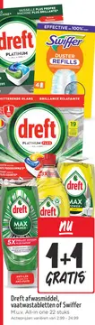 Aanbieding: afwasmiddel, vaatwas tabletten of Swiffer
