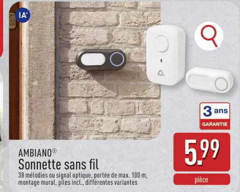 Offre: Sonnette sans fil