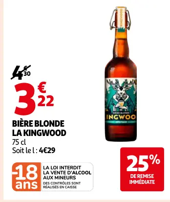 Offre: Bière blonde