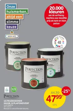 Aanbieding: Perfection ultradekkende muur- & plafondverf