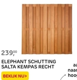 Aanbieding: ELEPHANT SCHUTTING SALTA KEMPAS RECHT