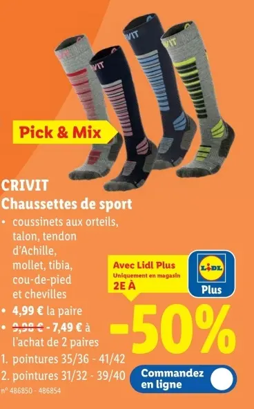Offre: Chaussettes de sport