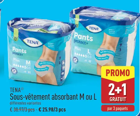 Offre: Sous-vêtement absorbant M ou L