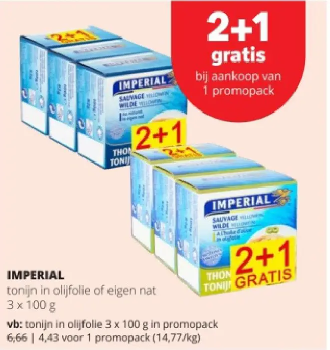 Promotie: Tonijn in olijfolie of eigen nat 3 x 100 g