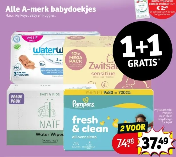 Aanbieding: Pampers Fresh Clean babydoekjes