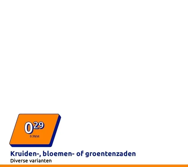 Promotie: Kruiden-, bloemen- of groentezaden