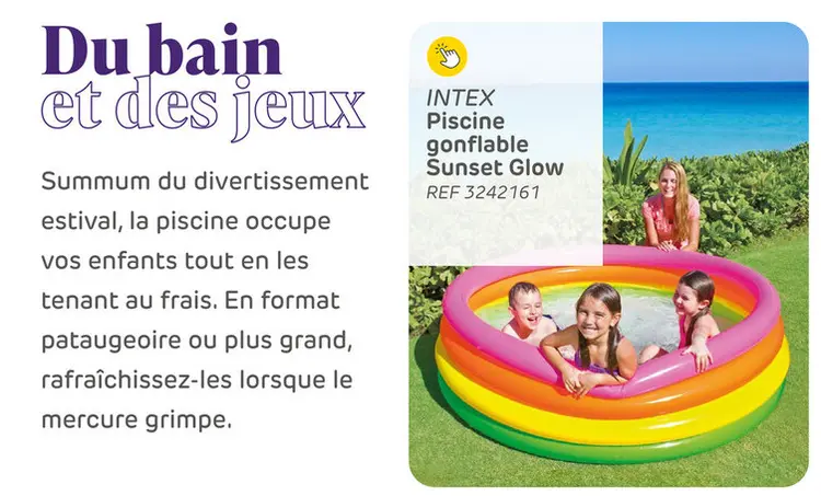 Offre: Piscine gonflable Sunset Glow