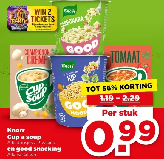 Aanbieding: Cup a soup en good snacking