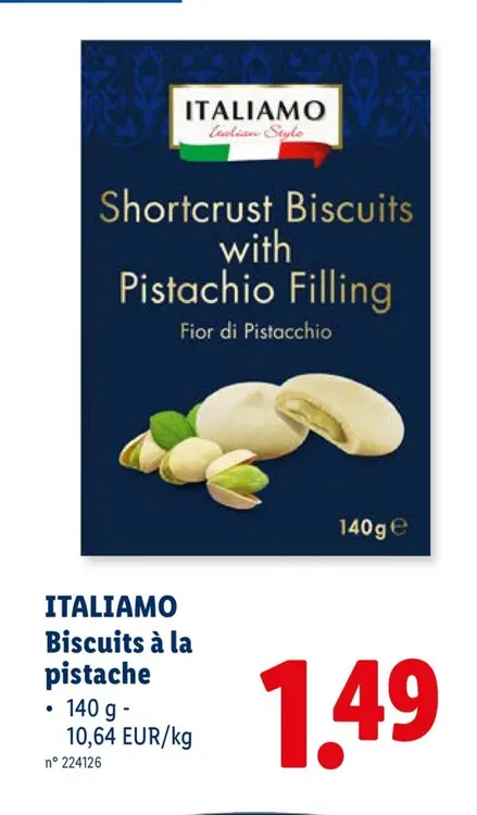 Offre: Shortcrust Biscuits with Pistachio Filling