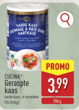 Promotie: Geraspte kaas