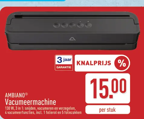 Promotie: Vacumeermachine