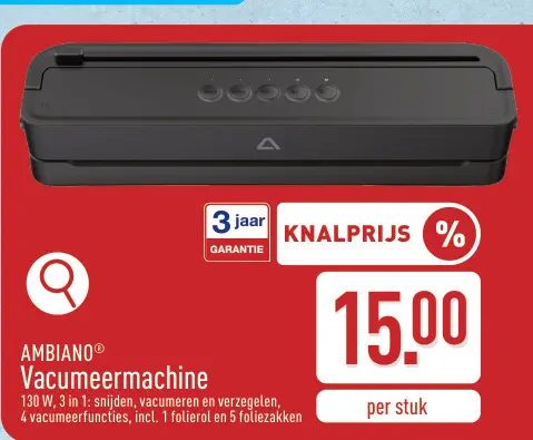 Promotie: Vacumeermachine