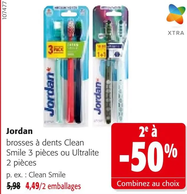 Offre: Jordan brosses à dents Clean Smile ou Ultralite