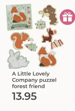 Aanbieding: A Little Lovely Company puzzel forest friend